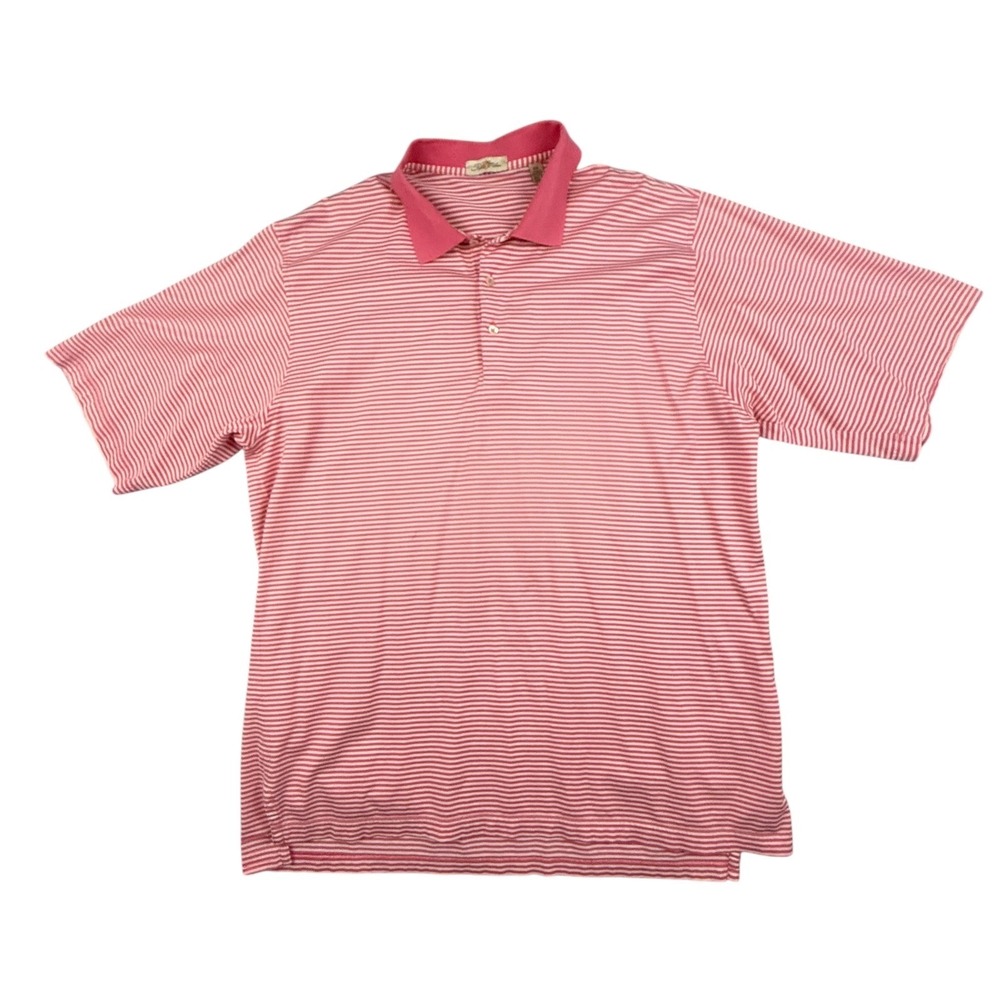 Peter Millar Polo Shirt Men's XXL Double Mercerized Cotton Golf Performance Pink